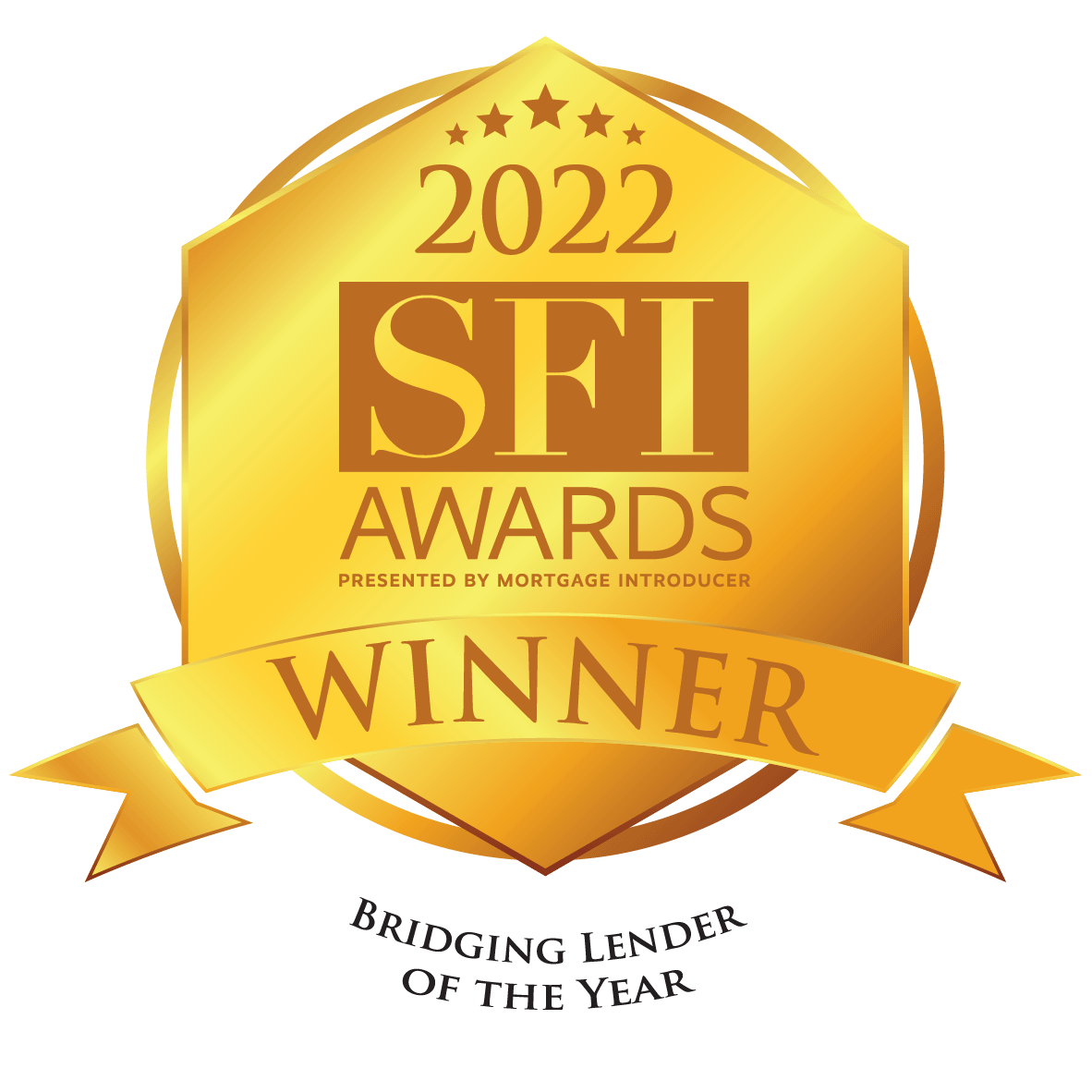 SFIA22 - Gold Winner Medal - Bridging Lender of the Year